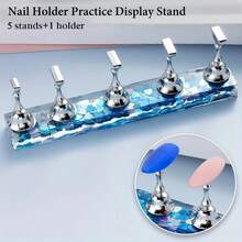 2 Set Nail Stand For Press On Nails, Acrylic Nail Display Stand With Strong Magnetic Nail Holder For Painting Nails Gel Fake Nails Design Nail Practice Stand For Nail Salon/DIY Supplies - N5 - 查看 5
