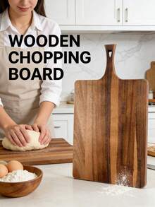 1 件装优质相思木带柄砧板，可作奶酪和熟食板，易清洁水果板，是母亲节和节日礼物的绝佳选择。 - 駝色 - 查看 12