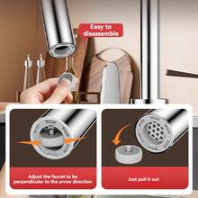 多功能水龙头延长器，不锈钢厨房防溅通用旋转淋浴喷头 - Q - 查看 2
