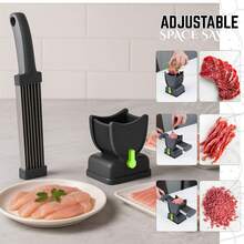 Bộ dụng cụ xay thịt thủ công 17 trong 1, máy thái thịt tươi, độ dày điều chỉnh 2 hoặc 4 mm, dao chặt thịt nhà bếp, máy thái thịt khô phù hợp cho ức gà, thịt bò, thịt lợn. - Nhiều màu - Xem 7