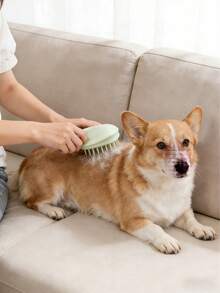 1 chiếc lược chải lông thú cưng bằng silicon mềm, lược massage khô/ướt đa năng, dụng cụ chải chuốt thú cưng, lược loại bỏ lông rụng, lược gỡ rối, lược tự động loại bỏ lông, dụng cụ làm sạch thú cưng, nhãn thu gom lông, lược chải chó, lược chải mèo, lược thu gom lông thú cưng, phụ kiện động vật, đồ dùng cho thú cưng - Xem 3