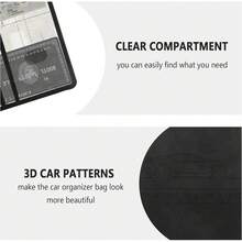 Car Accessories Registration And Insurance Holder,Leather Essential Card Magnetic Shut Vehicle Glove Box Organizer Auto Driver License Document Truck Motorcycle Boat Men Women,Black KXQ7 - Pink - 查看 2