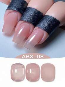 12ml Esmalte de uñas de gelatina transparente rosa nude para primavera/verano, 9 tonos pastel lácteos nude, textura brillante como el cristal, curable con UV/LED de larga duración, adecuado para bodas, citas y manicura diaria - Multicolor - Ver 16
