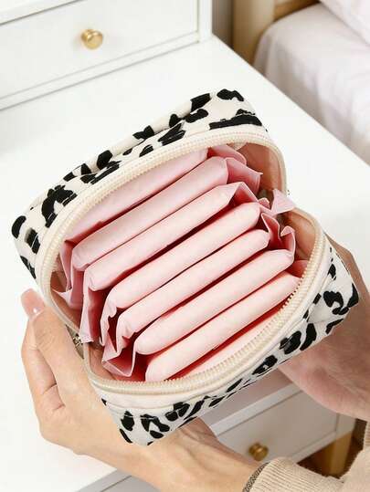 Túi đựng băng vệ sinh mini, túi đựng mỹ phẩm đa năng, túi nhỏ, túi du lịch đựng đồ vệ sinh cá nhân nhỏ gọn, túi đựng di động để đựng băng vệ sinh, miếng lót và tampon, vật dụng thiết yếu cho phụ nữ và bé gái.