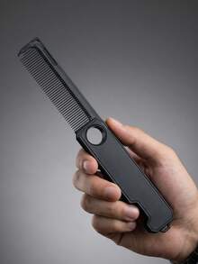 1把旋转宽窄齿折叠梳，便携式迷你双齿折叠梳，360°旋转纹理造型刘海梳 - 彩色 - 查看 9