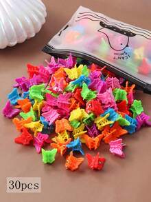 60pcs Cute Mini Colorful Butterfly Hair Clips, Suitable For Girls, Mother's Day Gift - Multicolor - View 12