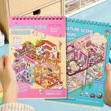 1 Set Of 8 Decorative House Stickers, Garden Landscape Stickers, Miniature House Micro Landscape Stickers, Suitable For Decorating Photo Albums, Craft Stickers, Small House Scene Stickers, As Holiday Gifts - one-size - View 3