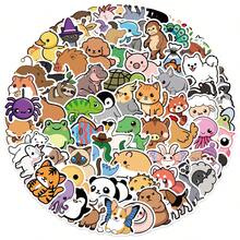 100 piezas Pegatinas de animales de dibujos animados lindos y mixtos, graffiti, para DIY en teléfono, guitarra, portátil, cuaderno, maleta, taza, pegatinas divertidas, Kindle, suministros de scrapbooking, pegatinas para portátil papelería manualidades libro de sticker estikers - 1 Set - Ver 3