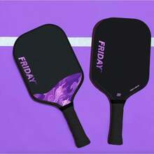 Challenger Friday - Paleta de dos capas T700 de fibra de carbono cruda paredes inyectadas de espuma aprobado por USAP núcleo de panal agarre estilo tenis superficie arenosa para girar - Bruma - Ver 3