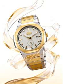 1 pièce Montre de sport pour hommes, étanche jusqu'à 50 m, mouvement à quartz décontracté business, convient comme cadeau d'anniversaire pour hommes, bracelet en acier inoxydable, aiguilles lumineuses, montre d'affaires, cadeau pour la fête des pères, cadeau essentiel pour le mari - Montre à quartz de luxe - Voir 3