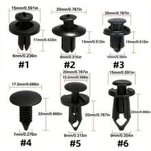 60PCS 6 Styles Car Clips, 10 Pieces Per Style, Suitable For Car Repair Bumper Fender Trunk Clips, Easy Installation, Sturdy And Durable - 60 Car Clips - View 5