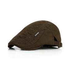 1pc Men's Retro Beret Hat, Outdoor Casual Versatile Newsboy Cap, Letter Embroidered Front Panel, Suitable For Daily Casual Wear, Random Style Shipped - Multicolor - View 14