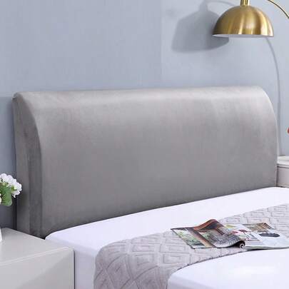 غطاء رأس السرير من الفرو الفضي ذو الغبار، غطاء رأس السرير الصلب سهل العناية بالكامل، غطاء حماية رأس السرير من الجاكار المخمل المرن، مناسب لحماية الأثاث وديكور المنزل