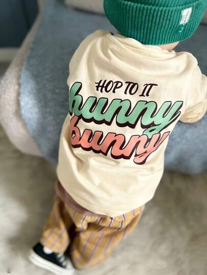 1pc Young Boy Printed Short Sleeve T-Shirt, Student Summer Casual Top, Gift For Kids