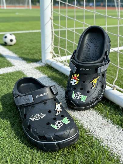 Dép xăng đan nam kiểu dáng thường ngày, thoáng khí, nhẹ, đế bằng, thích hợp sử dụng trong nhà và ngoài trời, dép thể thao cỡ lớn, đế dày chống trơn trượt, giày đi biển có quai điều chỉnh, dép xỏ ngón (hoa giày chưa được lắp sẵn, cần tự lắp ráp).