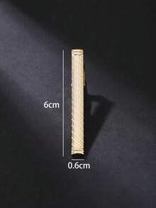 1 chiếc kẹp cà vạt mạ vàng/bạc, kẹp cà vạt kim loại sọc tối giản chất lượng cao, phù hợp cho công sở và sử dụng hàng ngày. - kẹp cà vạt - Xem 4