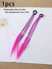 1件/套 女孩发饰，假发，辫子，发带，可爱女孩，凌乱辫子，发圈，小女孩，发绳 - 彩色 - 查看 9