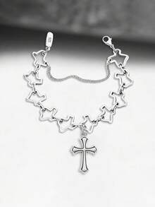 Mặt dây chuyền bạc 925 nguyên chất tối giản độc đáo "God Is Love" (Chúa là tình yêu) hình Texas, món quà Giáng sinh tinh tế dành cho phụ nữ. - Bộ 2 - Xem 8
