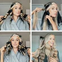 Máy uốn tóc không dùng nhiệt 8 chấu, làm từ chất liệu vải nỉ thân thiện với da, dụng cụ tạo kiểu tóc không dùng nhiệt, thoải mái khi ngủ. - C - Xem 6