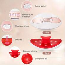 650mAh Electric Lip Plumper, LED Heated Portable Lip Protector, Rechargeable Lip Enhancer Pump With Eye Protection Function - White - View 8