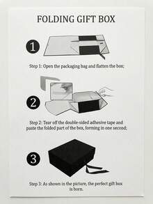 One-Piece Folding Gift Box, High-End And Exquisite Handle Folding Flip Box, One-Piece Molding, Convenient Hand-Held Gift Box, Magnetic Gift Packaging Box. - A - View 8