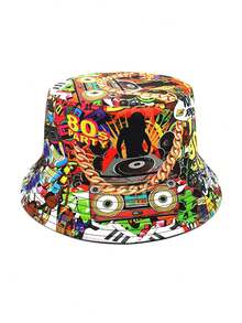 Mũ tai bèo in hình bia thời trang, có thể đảo mặt, thích hợp cho các hoạt động ngoài trời, du lịch, nghỉ dưỡng, đi biển. - A - Xem 2