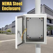 IP66 Waterproof Electrical Enclosure Box Lockable Metal Junction Box Wall Mounted Distribution Cabinet Cold Rolled Steel Electrical Panel With Mounting Plate Cable Gland Entry Outdoor Weatherproof - 16*12*8in/40*30*20cm - View 7