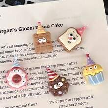 5/10/15pcs Cute Party Dessert Fridge Magnets, Resin Donuts, Toast, Cupcakes, Fridge Stickers, Decorative Magnets For Refrigerator And Kitchen, Best Gift For Christmas And Holiday Parties - Multicolor - View 9
