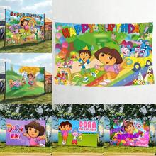 D-Dora E-Photography Backdrop Customizable Happy Birthday Party Decoration Children Photo Background Gifts - Kiểu B - Xem 4