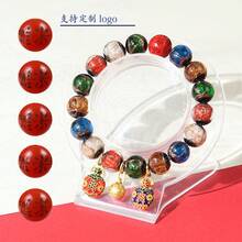 Incense Ash Glass Beads, Buddhist Prayer Beads, Cinnabar Agate Fine Crafts, Yonghe Men's And Women's Hand Accessories, Direct Wholesale From The Manufacturer - 新版佛頭[白色] - 查看 9