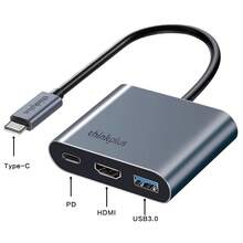 Lenovo 3-In-1 Type-C Expansion Dock, PD100W Power Adapter, 4K HDMI High-Definition Projection, USB Splitter, Universal For Laptops/Mobile Phones/Switch, LC02, Compact, Portable, And Heat-Free. - View 9