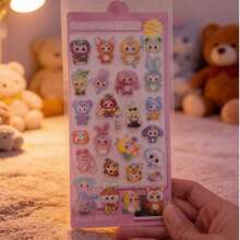 新款贴纸，可爱3D摇晃贴纸，精美箔纸装饰贴纸，适用于剪贴簿、手账、手机 - 彩色 - 查看 7