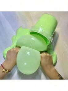 1桶300毫升蓬松史莱姆，减压玩具，不粘手，高品质减压玩具（随机贴纸包装） - 彩色 - 查看 2