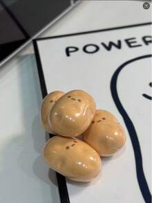 可爱土豆造型橡皮擦 - 灵感源自番茄变土豆设计，办公用品 - 逼真的薯条和沙拉橡皮擦，椭圆形（不留残胶） - 趣味文具配件 - 卡其色 - 查看 10
