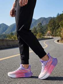 Zapatillas de running para maratón 2025, zapatos deportivos de malla transpirable de primavera, zapatillas acolchadas de suela blanda unisex - Morado Violeta - Ver 2