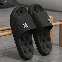 Dép nam thời trang thiết kế chữ đục lỗ, dép đôi mềm mại chống trượt bằng chất liệu EVA, dép đi biển, hồ bơi, nhà tắm tinh tế, nhanh khô, thoáng khí, thoải mái, dép đi trong nhà chất lượng cao, nhẹ và êm ái, lý tưởng cho gia đình và phòng tắm, thiết kế đơn giản, mềm mại, giảm sốc, dễ dàng mang vào và tháo ra. - màu đen - Xem 12