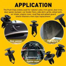 60pcs Car Clips, 6 Styles 10pcs Each, Fit Bumper Fender Trunk, Universal Car Model Easy Installation - 60 Car Clips - View 8