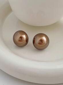 1 Pair Minimalist Fashion Versatile Elegant Earrings, Suitable For Teenage Girls Daily And Holiday Wear - Geometric Circle a - View 6