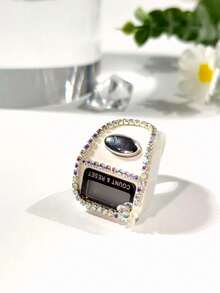 Nuevo contador de anillos electrónico con cristales de imitación personalizado, con diseño de anillo compacto para un uso cómodo en el dedo, función de reinicio con un solo clic, cuenta de 0 a 99999 para uso a largo plazo, disponible en varios colores, ampliamente aplicable (oración religiosa, actividades comerciales, juegos de entretenimiento, regalos festivos, etc.) para satisfacer diversas necesidades - Multicolor - Ver 3