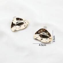 2pcs Fashion Versatile Metal Texture Shoe Toe Clips, ABS Material, Asymmetrical Ruffle Butterfly & Water Drop Design, Gold & Rose Gold Shoe Decor, Women Shoes DIY Accessory, Stylish Gift - Gold - View 8