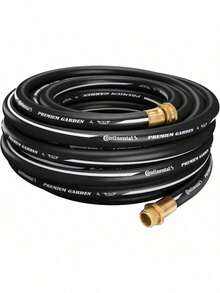 Premium Garden Black Heavy Duty Cold Garden Hose, 58in Inside Diameterx 50ft Length, Malex Female Garden Hose Thread - Black +50 Feet - View 2