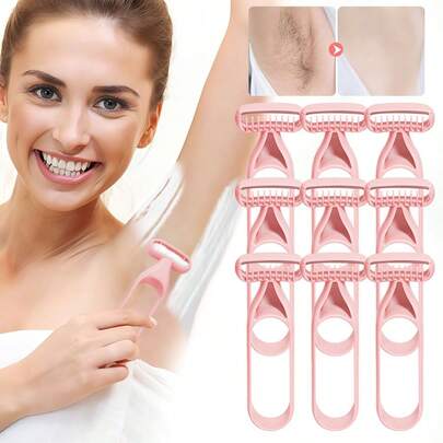 Oferta specjalna 12/6/3/1: Golarka do twarzy i ciała, antypoślizgowa, z siateczkowymi ostrzami do usuwania włosów z twarzy i ciała, bezszwowa golarka z mikroodległością, golarka w kształcie litery O, antypoślizgowa, odpowiednia do przycinania włosów pod pachami i łonowych, golarka damska, urządzenie do depilacji, ręczne golenie nóg, odpowiednia dla mężczyzn i kobiet, idealny prezent kosmetyczny na Boże Narodzenie