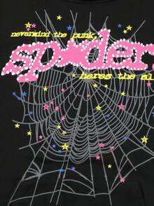 Hip Hop Spider Hoodies Set Y2k Hoodie Tracksuit Pullover Sweatshirt For Men Matching Hoodies For Couples - 黑色 - 查看 3