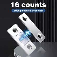 16 Counts Cabinet Magnetic Catch Without Punching, Versatile For Cabinets, Drawers & Windows, Bathroom & Bedroom Use. - A - View 9