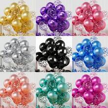 15 piezas/Set Globos de látex metálicos con lunares de papel de aluminio & globos con lentejuelas, para fiesta de cumpleaños, Día de la Madre, Día del Padre, graduación, aniversario, decoración de fiesta en el hogar & al aire libre, multicolor - Ver 2