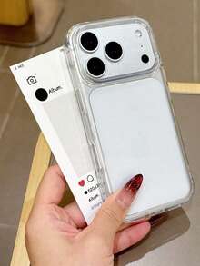 Simple Black Acrylic Transparent Phone Case Compatible With IPhone 17 Pro Max/17 Pro/17 Air/17/16 Pro Max/16/16 Pro/16 Plus/11/15/15 Pro/15 Pro Max/12/13/14 Pro Max/XS/XR/11 Pro/11 Pro Max/12 Pro/12 Pro Max/13 Pro/13 Pro Max/7 Plus/14 Pro/14 Pro Max/14 Plus/7 Plus/8 Plus/8/SE2/12 Mini/13 Mini/16E, Durable And Anti-Yellowing Hard Shell - Clear - View 3