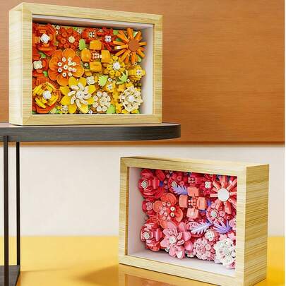 500+ piezas Conjunto de bloques de construcción de flor de Sakura 3D, decoración de escritorio creativa, adecuado para cumpleaños, Día de San Valentín, Navidad, decoración del hogar, coleccionables, Pascua, Día del Niño, juguete de construcción para adultos