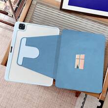 1 件装，窗边黑猫图案，360° 旋转保护套，带笔槽，多角度磁吸支架，支持自动休眠/唤醒功能，兼容 iPad Pro/Air、三星、小米 Pad 5/6/7 - 彩色 - 查看 1