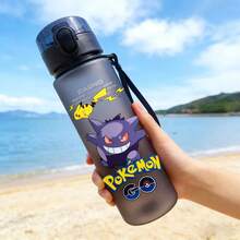 pokemon Bình nước dung tích lớn 560ml màu đen mờ – Phiên bản Charizard, bình nước thể thao di động chống rò rỉ, món quà tuyệt vời. - trái cam - Xem 8
