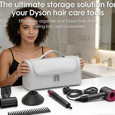 1 Túi đựng dụng cụ tạo kiểu tóc đa năng, nhiều màu sắc, chất lượng cao, dung tích lớn, có vách ngăn lưới, bao gồm máy sấy tóc, máy uốn tóc, lược, nhẹ và di động, thích hợp cho du lịch và sử dụng tại nhà, chất liệu polyester bền, chống thấm nước.